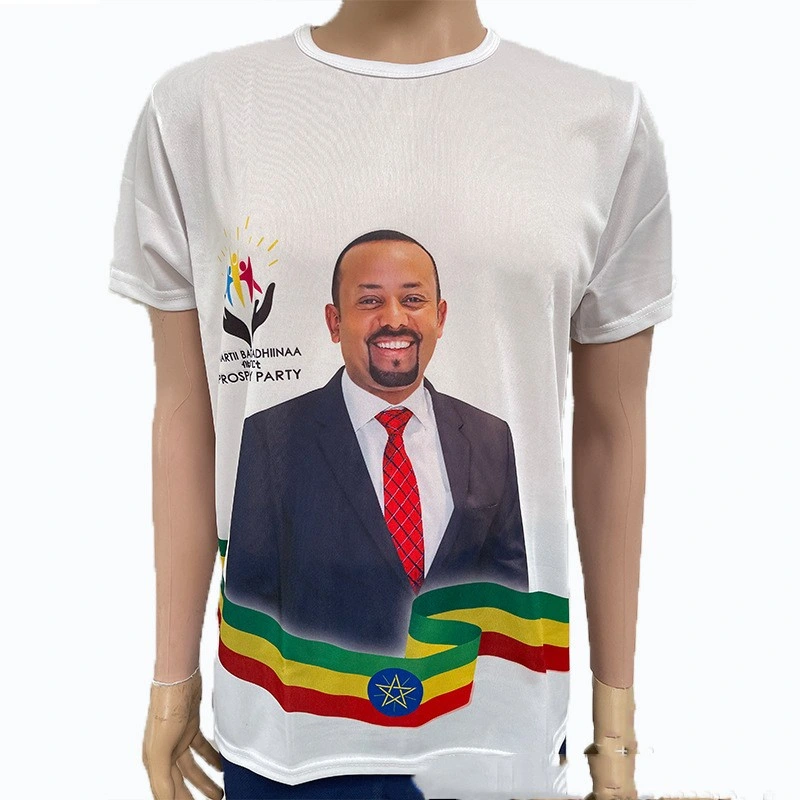 100% Polyester Custom Logo Election Clothing T-Shirt and Longuette for Presidential Election