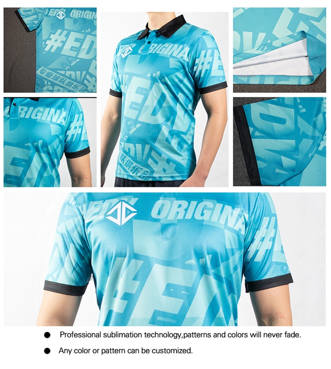 Edv Wholesale Custom Design Sublimation Polo Shirts Polyester Sportswear