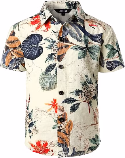 Summer Beach Regular-Fit Vacation Printed Short Sleeves Loose Tropical Shirts Men′s Casual Hawaiian Shirt