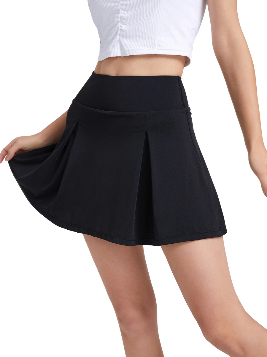 Anti-Slip Quick Dry Pleated High Waist Fitness Running Sports Skirt