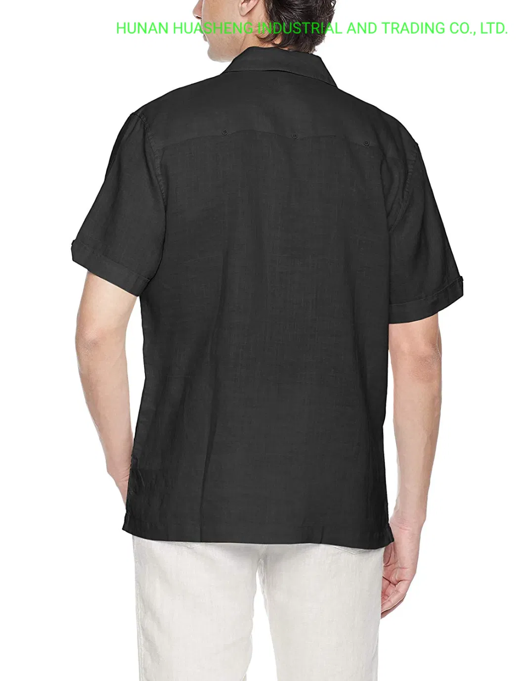 Men&prime;s Short Sleeve 100% Ramie Cuban Guayabera Shirt