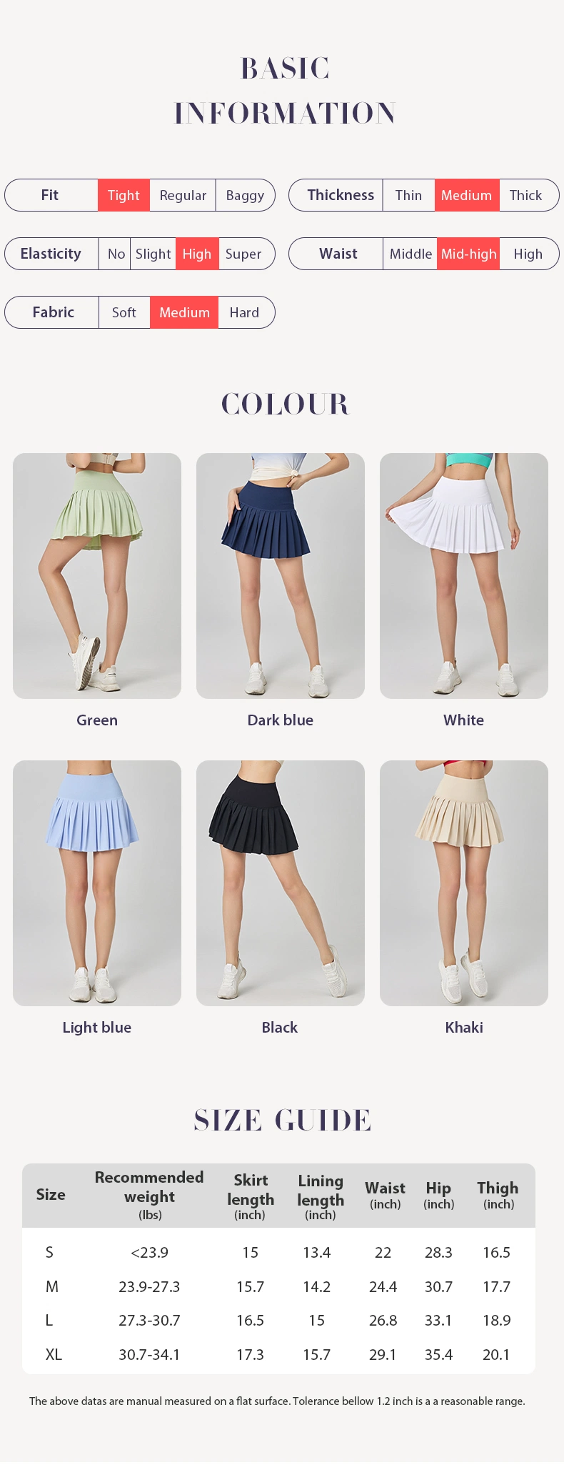 Womens Pleated Tennis Skirts with Pockets High Waisted Athletic Golf Skorts Skirts