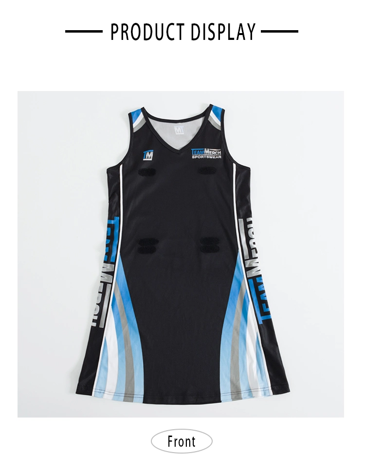 Girl Design Full Sublimation Cheap Polyester Sportswear Custom Team Wear Jersey Netball Dress