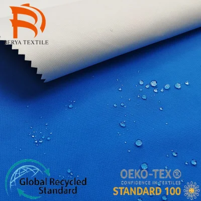 100% Polyester Knit Ripstop Yarn Dyed Recycle Fabric with TPU PU PA or PVC Coated for Sport Wear Tent Bag