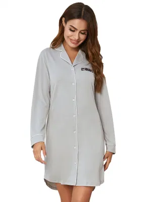 Boutique Soft Women Pajamas Long Sleeve Polyester 95% Spandex 5% Pajama Home Sleeping Wear