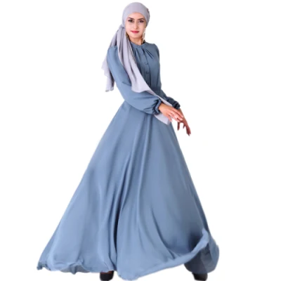 Muslim Prayer Dress Dubai Khimar Abaya Ball Gowns for Muslim Women Full Sleeves