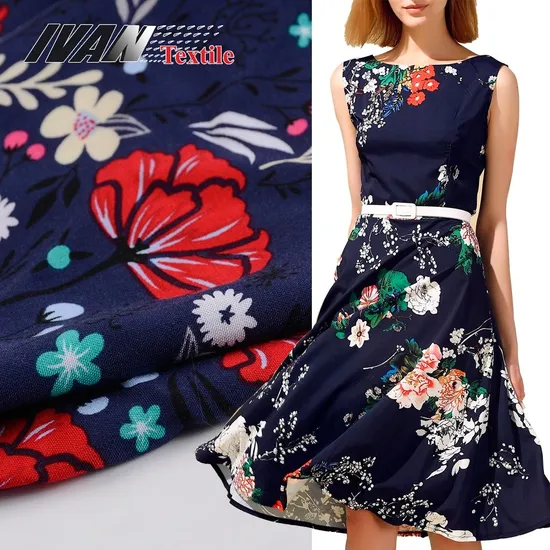 Breathable Print Floral Sustainable Woven Plain 100% Challis Rayon 