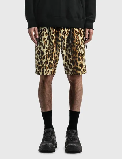 Wholesale Customized Mens Shorts Lepoard Printing Beach Polyester Short Pants 