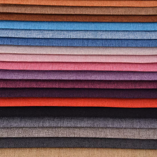 100% Polyester Plain Dyed Woven Jacquard Home Textile Sofa Chair Cover Cushion Upholstery Fabric Imitation Linen