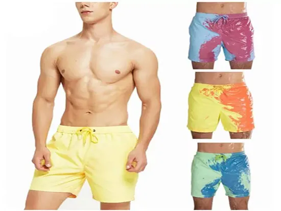 Color Changing Beach Men Quick Dry Short Pants 