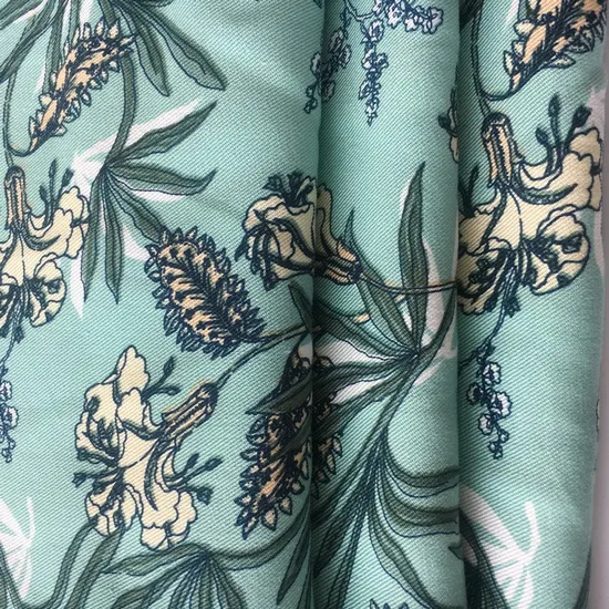 New Fashion Cheap Price Twill Style Custom Print Stocklot Dyed Rayon Floral 