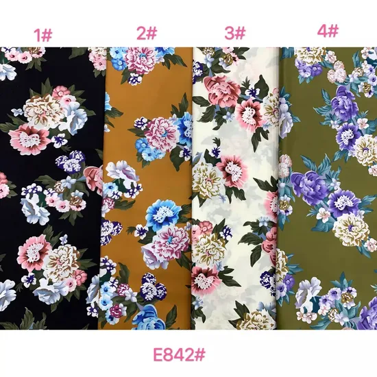 Customization New Trendy Good Quality 30s 140GSM Rayon Printed Floral 