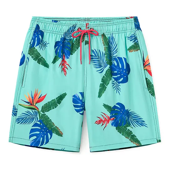 Custom Waist 5 Inseam Casual Beachwear Digital Print Beach Pants 