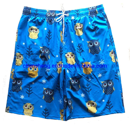 New Stretch Men′s Beach Shorts Swimming Trunks All Around Elastic Quick