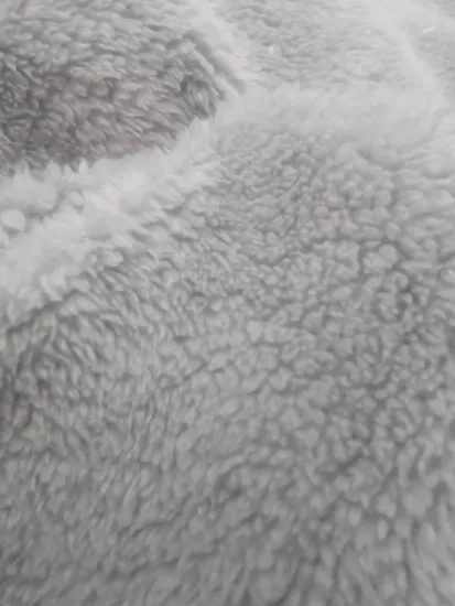 Soft 100% Polyester Wool Faux Fur Double Sided Sherpa Fleece Knitting Fabric for Lining Fabric and Overcoat 100% Polyester Knit Shu Velveteen for Garment Pajama